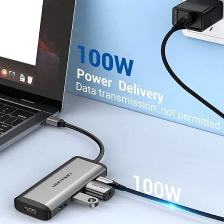 Vention Docking Station USB Tipo-C CNBHB con 1x HDMI, 3x USB 3.0, 1x USB-C PD (60W) - Gris Vention Docking Station USB Tipo-C CNBHB con 1x HDMI, 3x USB 3.0, 1x USB-C PD (60W) - Gris